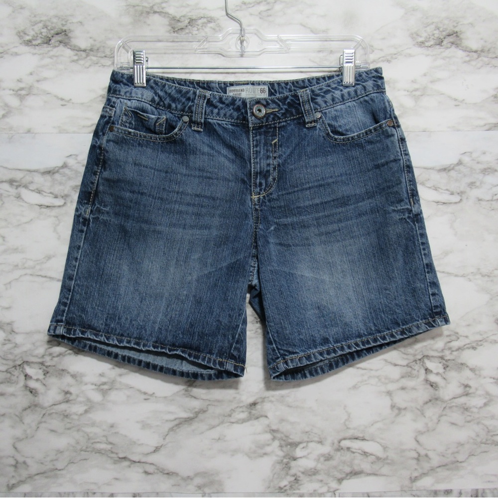 Route 66 Classic Fit Denim Boyfriend Shorts Size 4